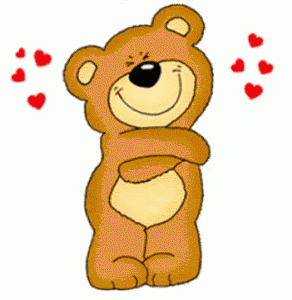 Gif câlin ourson